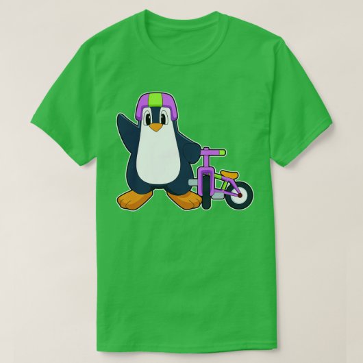 ペンギン自転車 Tシャツ (デザイン正面)