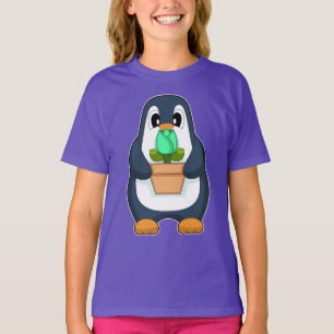 ペンギン花 Tシャツ