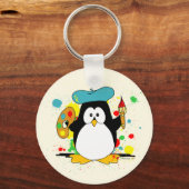 ペンギン芸術的の画家 キーホルダー (裏面)