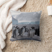 ペンギン行列 – 南極野生生物 クッション (ブランケット)
