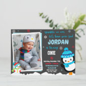 ペンギン誕生日の招待状ペンギン 招待状 (スタンド正面)