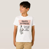 ペンギン誕生日アートワーク可愛い南極鳥イラストレーション Tシャツ (正面フル)