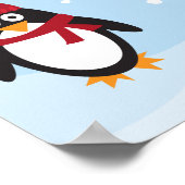 ペンギン誕生日ウェルカムサインのポスター – 大 ポスター (角)