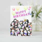 ペンギン誕生日カード (スタンド正面)