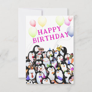 ペンギン誕生日カード