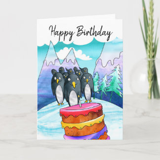 ペンギン誕生日カード カード
