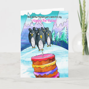 ペンギン誕生日カード カード