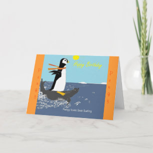 ペンギン誕生日カード。 カード