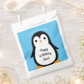 ペンギン誕生日パーティー フェイバーバッグ (クリップ留めされた状態)