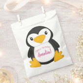 ペンギン誕生日パーティー フェイバーバッグ (クリップ留めされた状態)