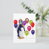 ペンギン誕生日パーティー ポストカード (スタンド正面)