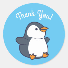 ペンギン誕生日パーティー ラウンドシール