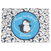 ペンギン誕生日パーティー ラージペーパーバッグ (正面)