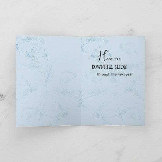 ペンギン誕生日孫 カード (内部)