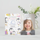 ペンギン誕生日招待状撮影 招待状 (スタンド正面)