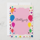 ペンギン誕生日招待状 | 少年少女の冬 招待状 (裏面)