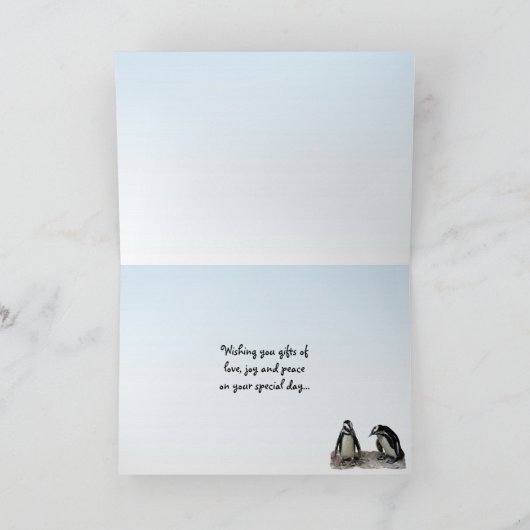 ペンギン誕生日 カード (内部)