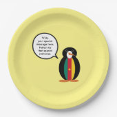 ペンギン語を話すカメルーンパーソナライズされた ペーパープレート (正面)