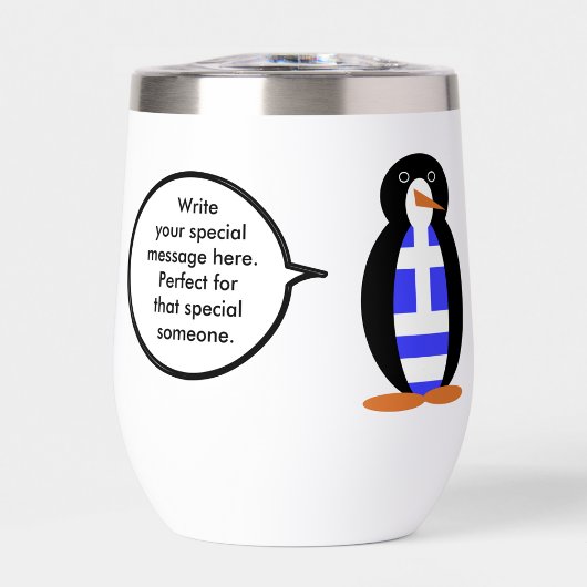 ペンギン語を話すギリシャ国旗パーソナライズされた