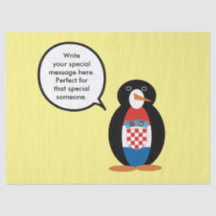 ペンギン語を話すクロアチア国旗パーソナライズされた