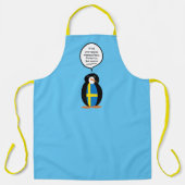 ペンギン語を話すスウェーデン国旗パーソナライズされた エプロン (正面)