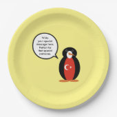 ペンギン語を話すトルコ国旗 ペーパープレート (正面)