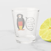 ペンギン語を話すドイツ国旗パーソナライズされた ショットグラス (裏面)