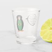 ペンギン語を話すブラジル国旗パーソナライズされた ショットグラス (裏面)