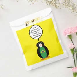 ペンギン語を話すブラジル国旗パーソナライズされた フェイバーバッグ