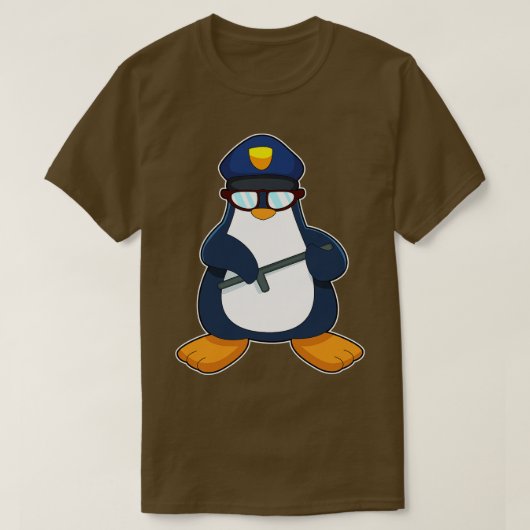 ペンギン警察 Tシャツ (デザイン正面)