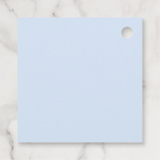 ペンギン赤ちゃんシャワーメッセージカード – 冬 フェイバータグ (裏面)