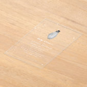 ペンギン赤ちゃんシャワー冬季雪ニュートラル アクリル招待状 (レイダウン)