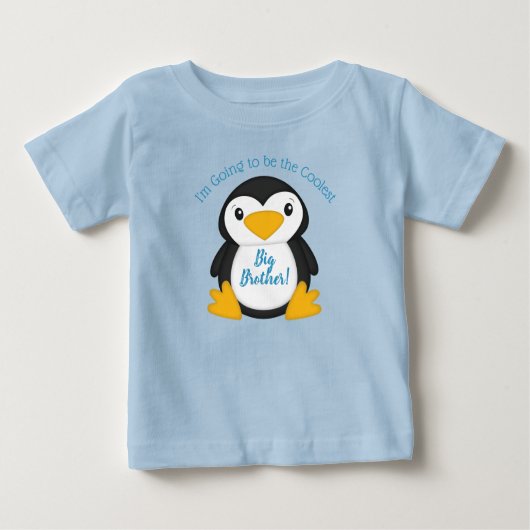 ペンギン赤ちゃんシャワー ベビーTシャツ (正面)