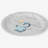 ペンギン赤ちゃんシャワー ペーパープレート (アングル)