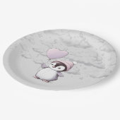 ペンギン赤ちゃんシャワー ペーパープレート (アングル)