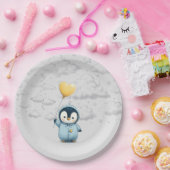 ペンギン赤ちゃんシャワー ペーパープレート (パーティー)