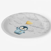 ペンギン赤ちゃんシャワー ペーパープレート (アングル)