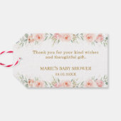 ペンギン赤面フローラベビーシャワー誕生日パーティー ギフトタグ (裏面横)