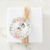 ペンギン赤面フローラベビーシャワー誕生日パーティー フェイバータグ (インサイチュ)