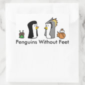 ペンギン足シール 長方形シール (バッグ)