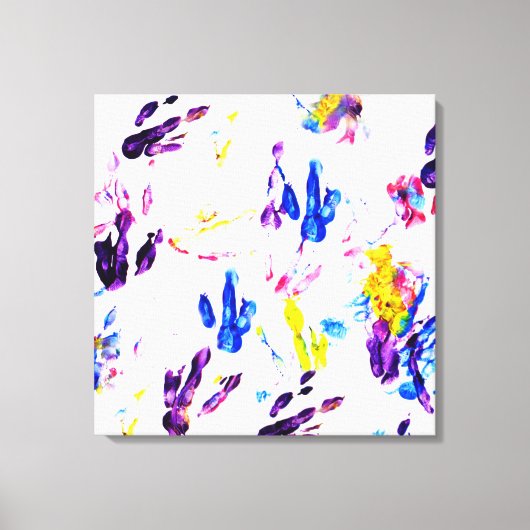 ペンギン足跡 キャンバスプリント (正面)