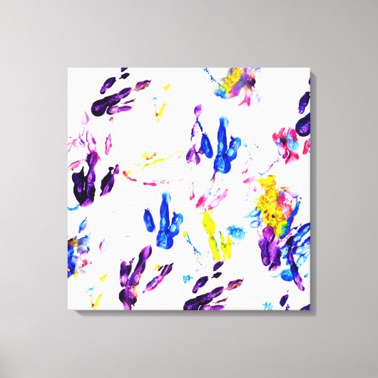 ペンギン足跡 キャンバスプリント (正面)