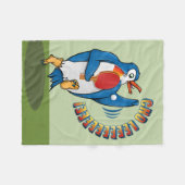 ペンギン遊のピンポン フリースブランケット (正面(横))