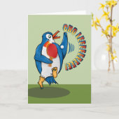 ペンギン遊の卓球 カード (黄色い花)