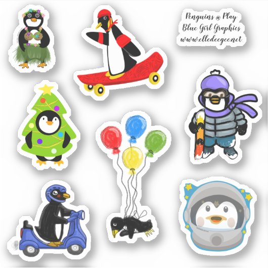 ペンギン遊カスタムのビニール貼りシール シール (正面)