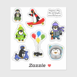 ペンギン遊カスタムのビニール貼りシール シール