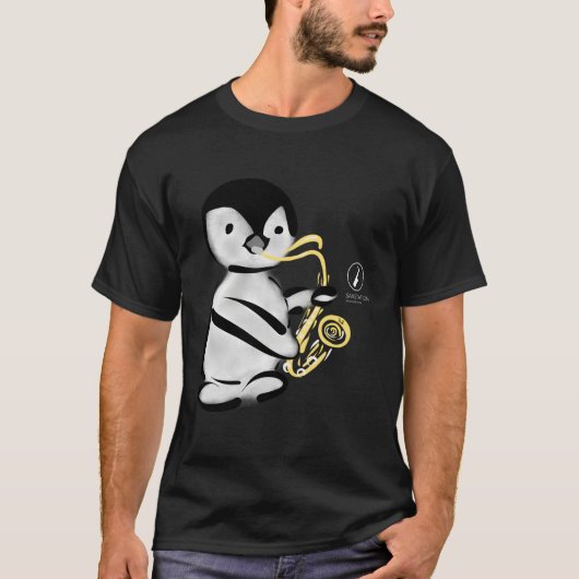 ペンギン遊サクソフォン Tシャツ (正面)
