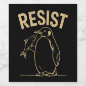 ペンギン運動への抗議ヴィンテージに抵抗 ワインラベル (シングルラベル)