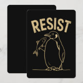 ペンギン運動への抗議ヴィンテージに抵抗 招待状 (正面/裏面)