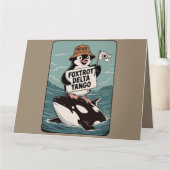 ペンギン運動ヴィンテージ抗議に抵抗する カード (正面)